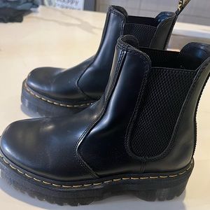 Black platform Doc Marten boots